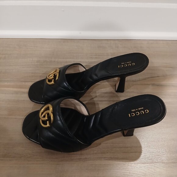 Gucci Double-G Marmont Heels. - Picture 5 of 6